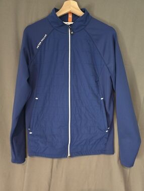 Peter Millar Hyperlight Merge Blue Hybrid Golf Jacket Mens Small Gorpcore